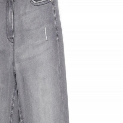 Womens UK Size 8 Papaya Regular Fit Skinny Grey Jeans