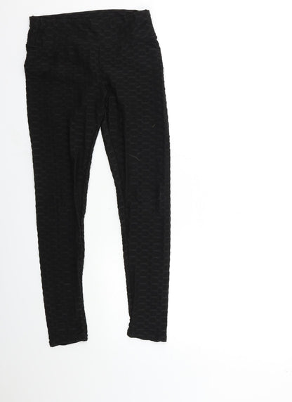 Womens UK Size M Preworn  Carrot Black Leggings