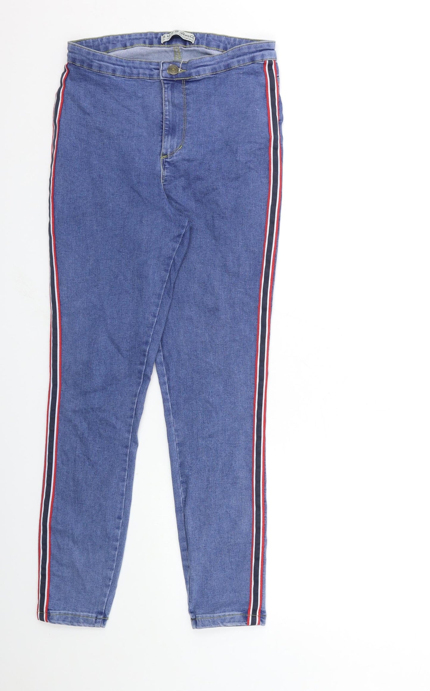 Denim & Co. Womens Blue  Denim Skinny Jeans Size 14 L27 in