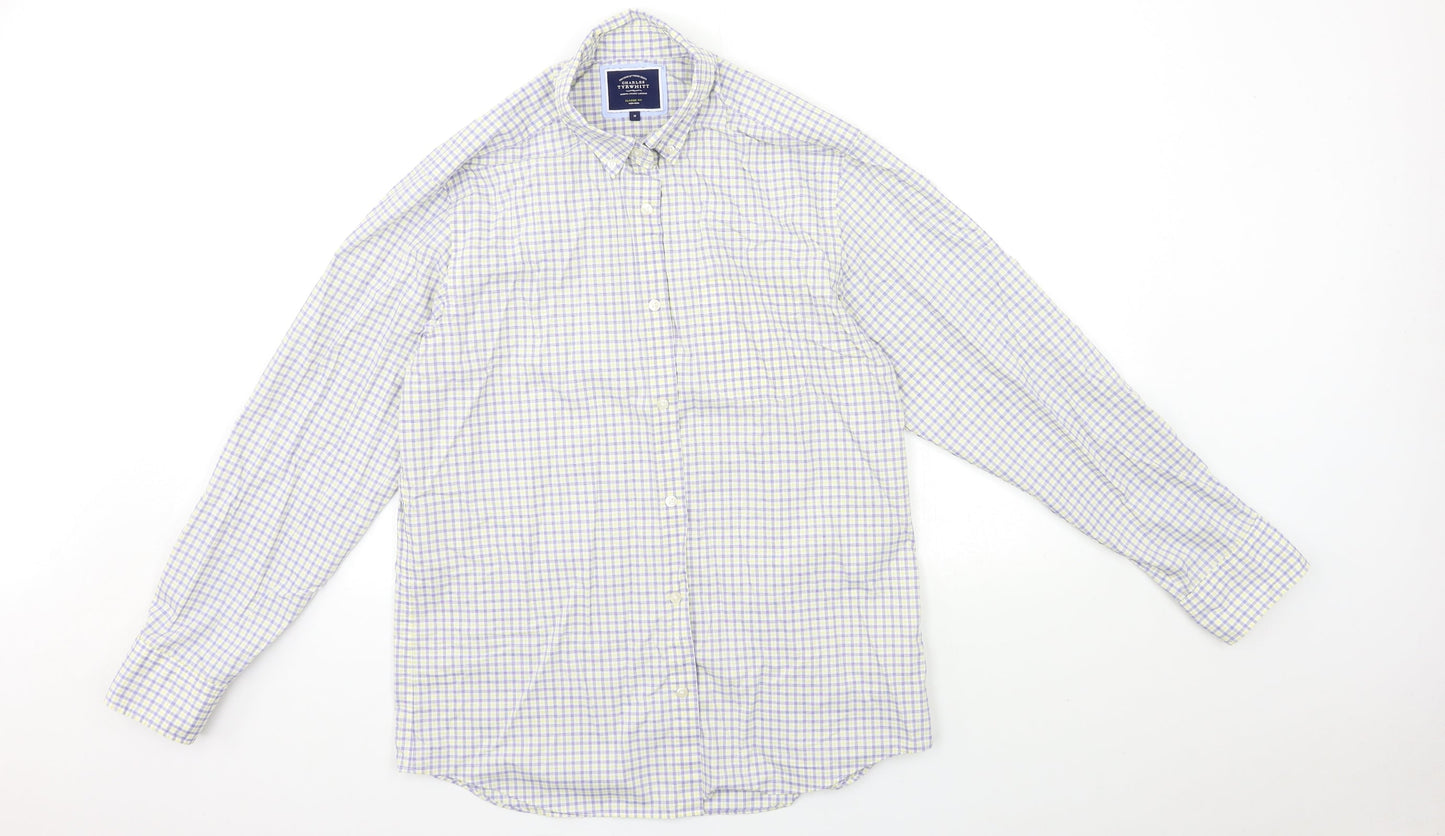 Mens UK Size M Charles Tyrwhitt Blue  Button-Up Long Sleeve Casual Shirt