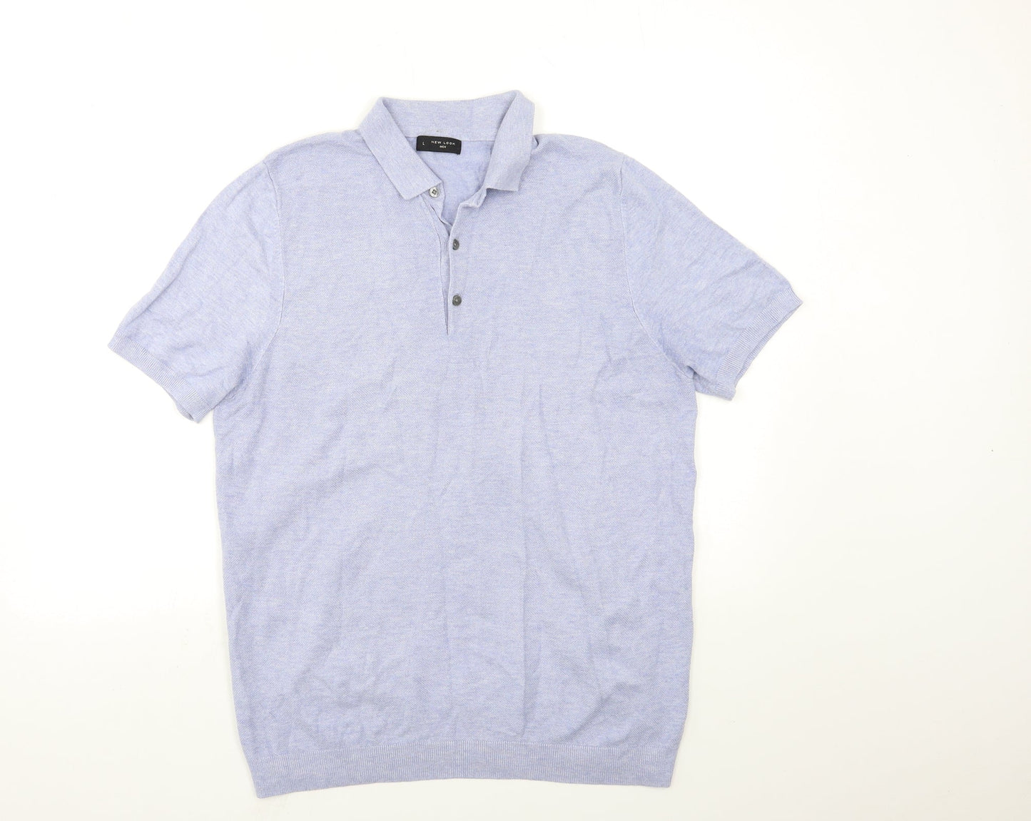 New Look Mens Blue  Knit Pullover Jumper Size L