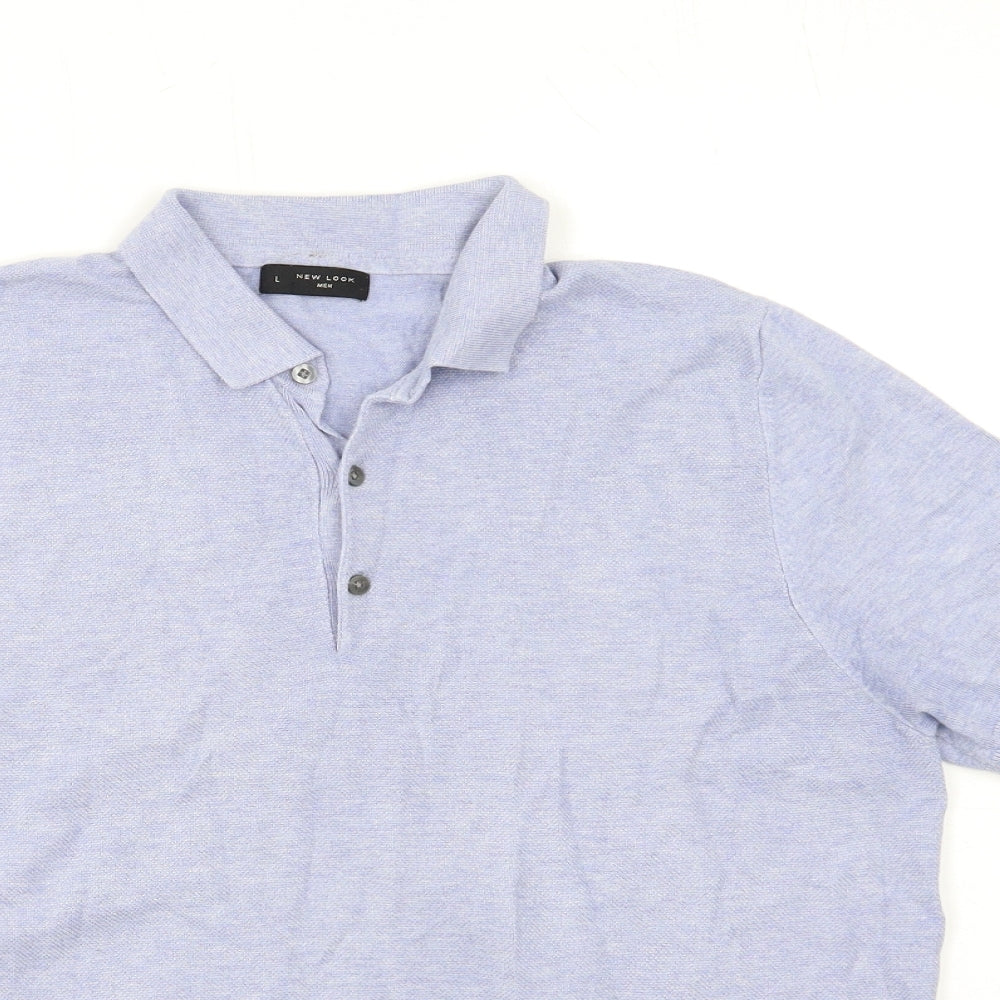 New Look Mens Blue  Knit Pullover Jumper Size L