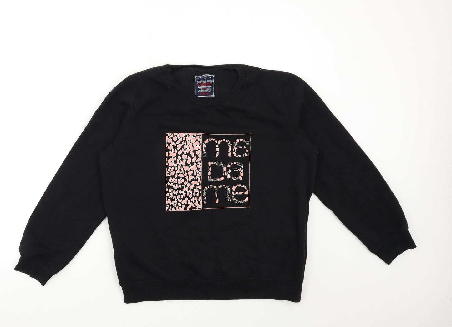 Womens UK Size XL SUPER PREMIUM Black Pullover Sweatshirt