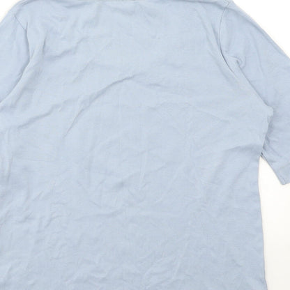 Womens UK Size M Adini Blue Basic T-Shirt