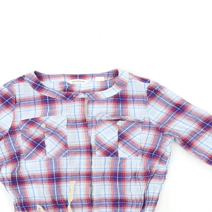 Country Road Girls Blue Check  Shirt Dress  Size 4 Years