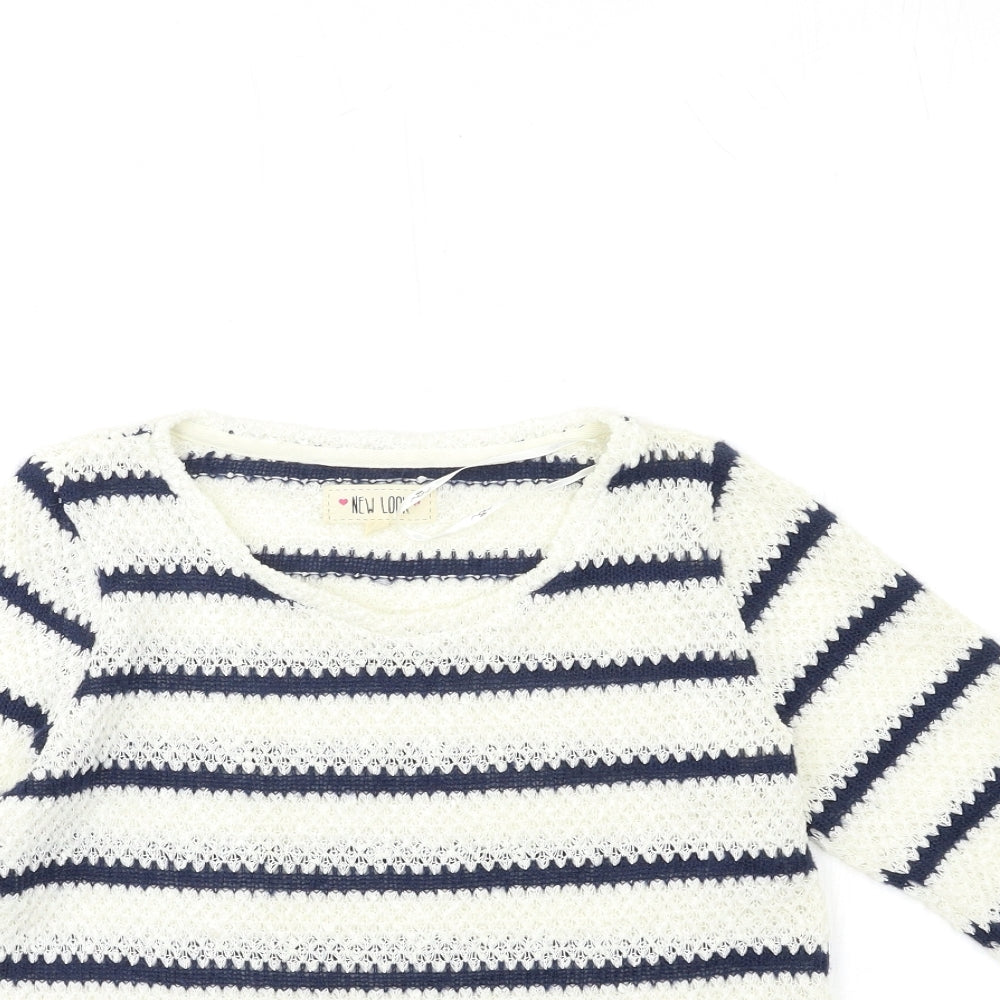 Womens UK Size 8 New Look White Pullover Jumper