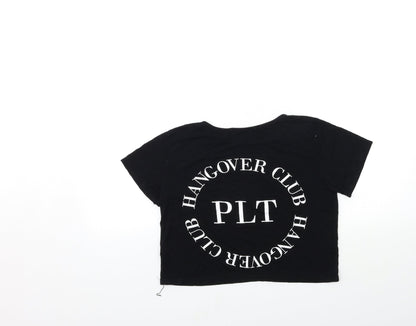 Womens UK Size 8 PRETTYLITTLETHING Black Basic T-Shirt
