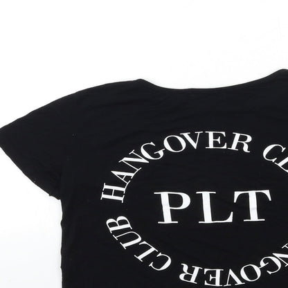 Womens UK Size 8 PRETTYLITTLETHING Black Basic T-Shirt