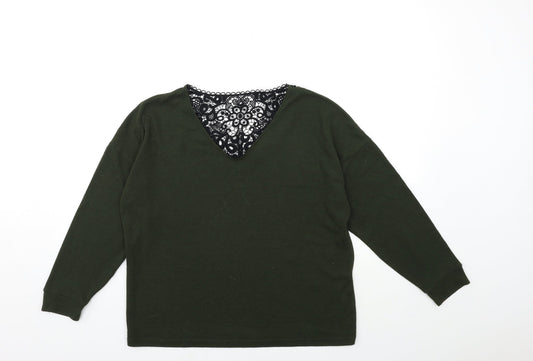 Womens UK Size 8 Dorothy Perkins Green Pullover Jumper
