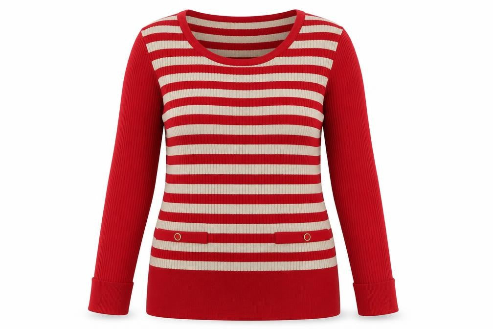 Womens UK Size 8 Marks and Spencer Red Pullover Jumper