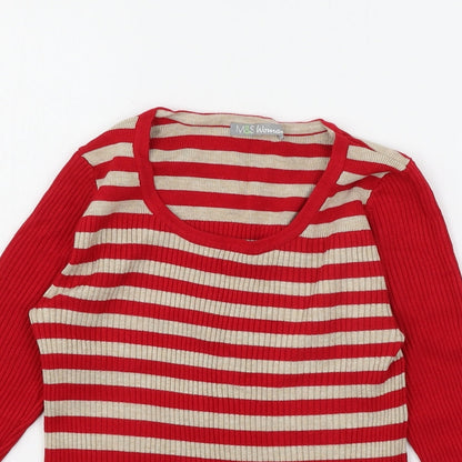 Womens UK Size 8 Marks and Spencer Red Pullover Jumper