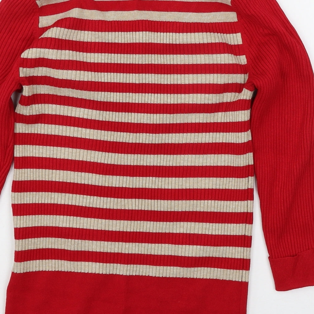 Womens UK Size 8 Marks and Spencer Red Pullover Jumper