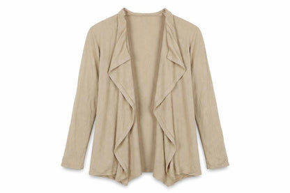 Front view of Bonmarché women’s beige knit cardigan jumper, size M