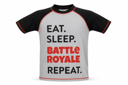 Front view of Preworn boys’ grey geometric basic t-shirt, size 12, years - battle royal