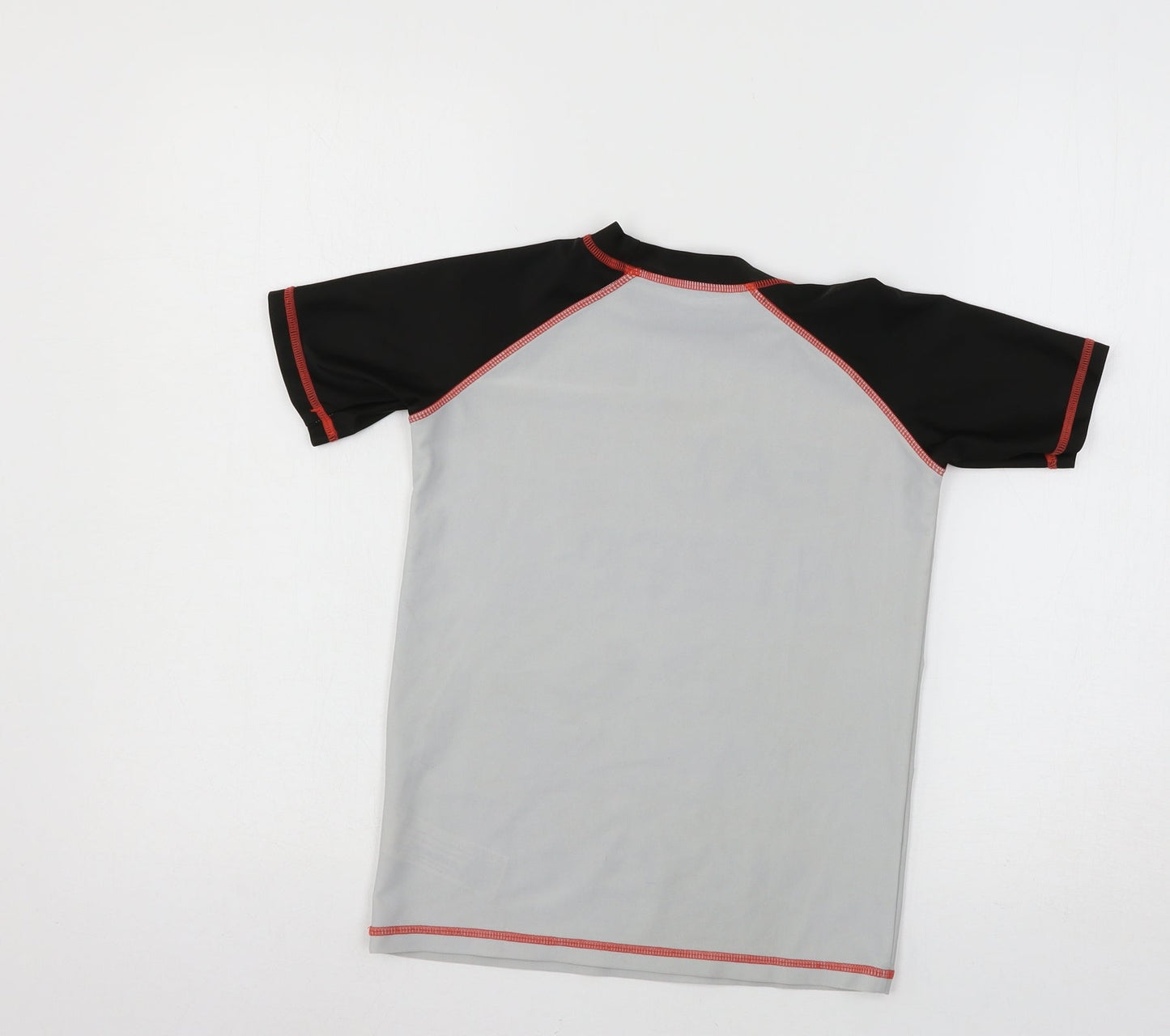 Preworn Boys Grey Geometric  Basic T-Shirt Size 12 Years  - Battle Royal