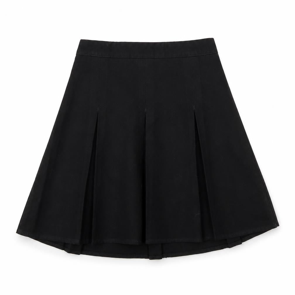 Front view of George girls’ black flare skirt, size 5-6, years
