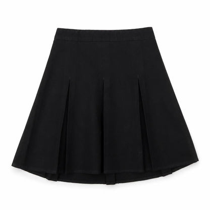 Front view of George girls’ black flare skirt, size 5-6, years