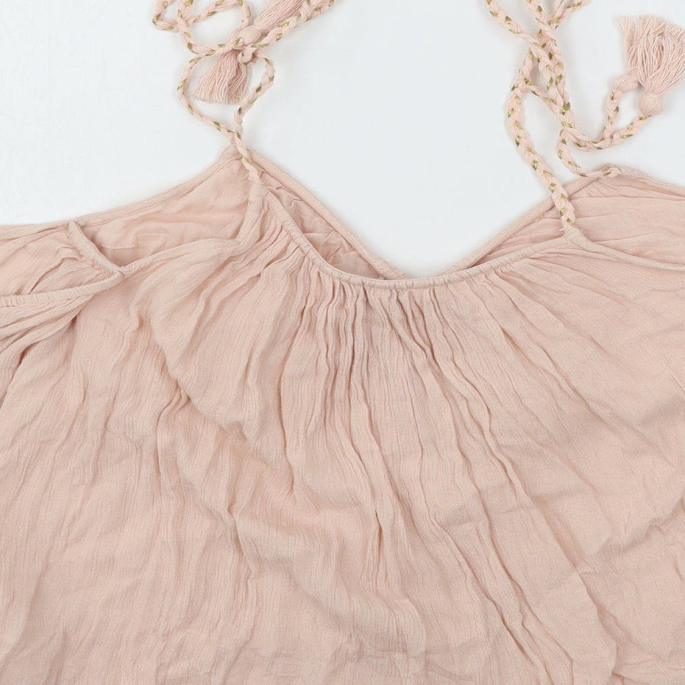 Womens UK Size 10 River Island Pink Basic Blouse