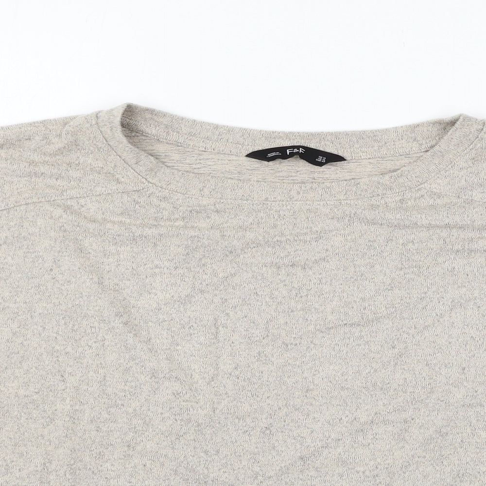 F&F Womens Brown  Knit Pullover Jumper Size 14