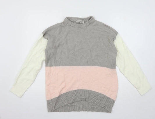 Nutmeg Womens Grey  Knit Pullover Jumper Size 14