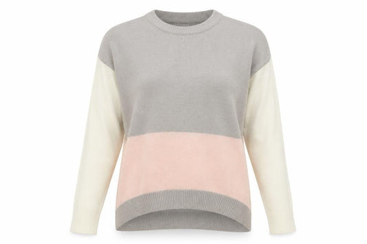 Womens UK Size 14 Nutmeg Grey Pullover Jumper