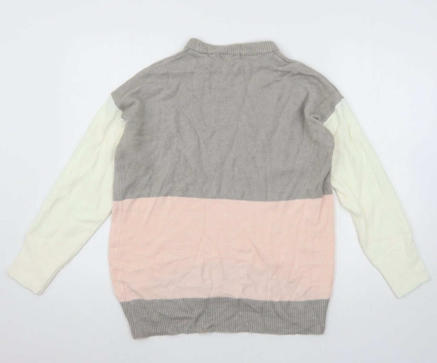 Nutmeg Womens Grey  Knit Pullover Jumper Size 14