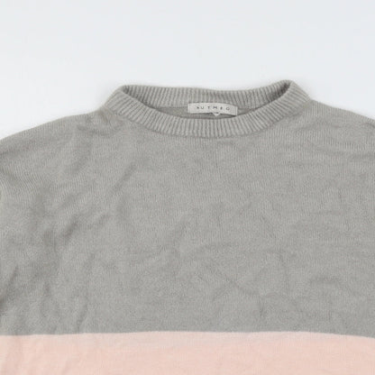 Nutmeg Womens Grey  Knit Pullover Jumper Size 14