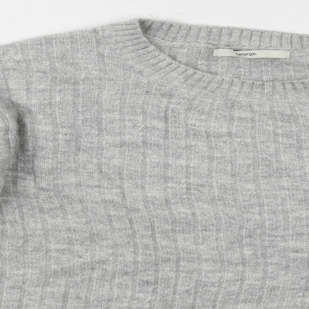 George Womens Grey  Knit Pullover Jumper Size M