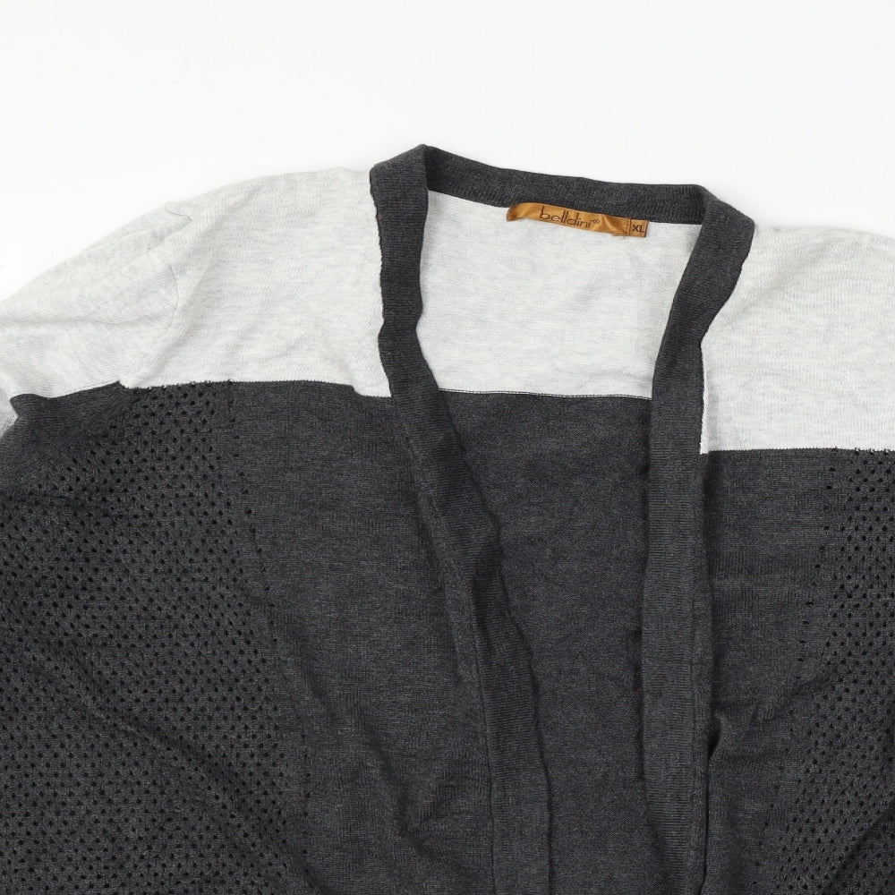 Belldini Womens Grey  Knit Cardigan Jumper Size XL