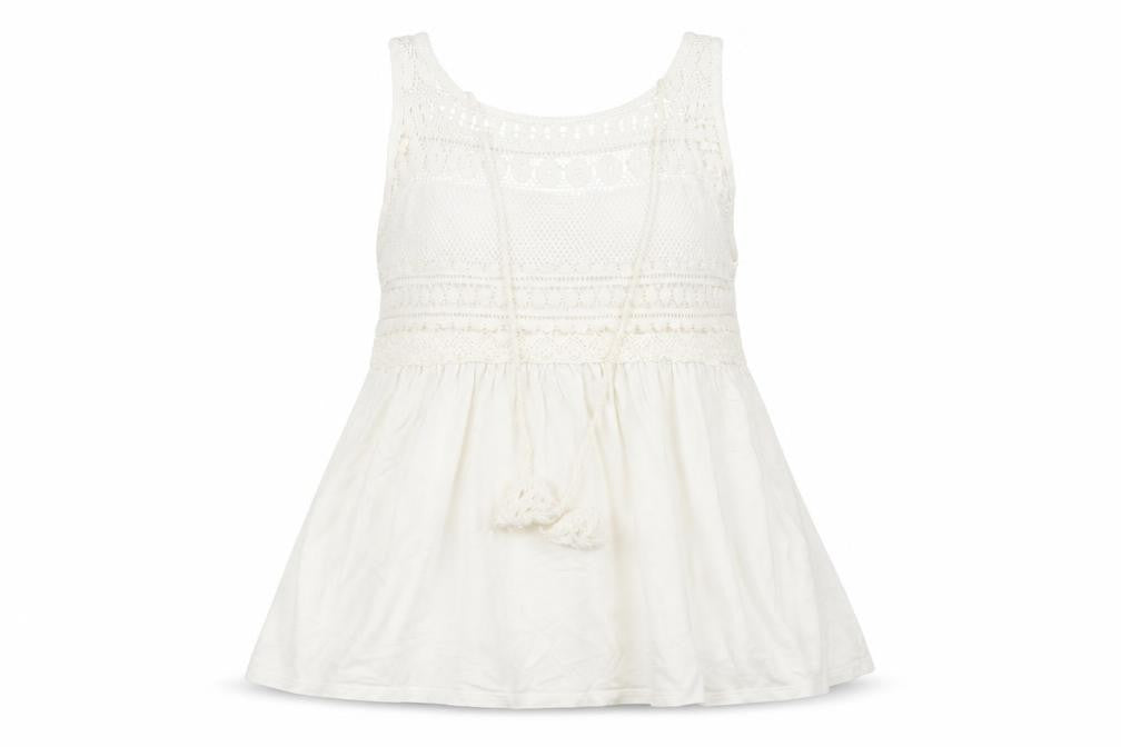 Womens UK Size 6 Pull&Bear White Basic Tank