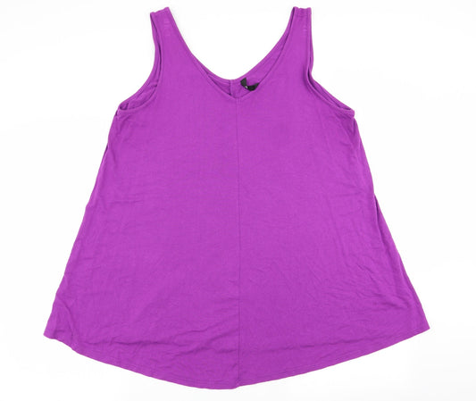 Womens UK Size 20 Preworn Purple Basic Tank