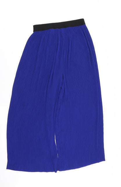 Womens UK Size 4 Zara Regular Fit  Blue Trousers