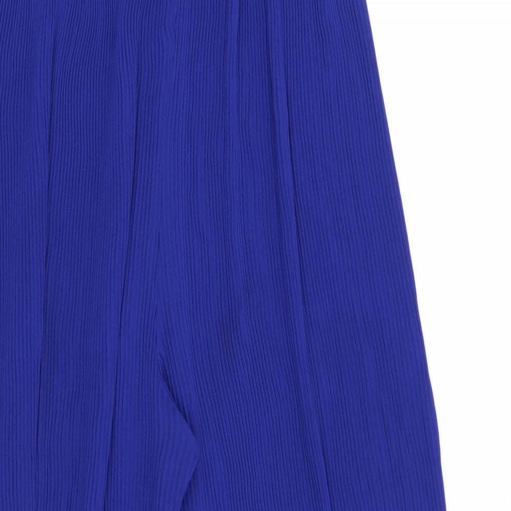 Womens UK Size 4 Zara Regular Fit  Blue Trousers