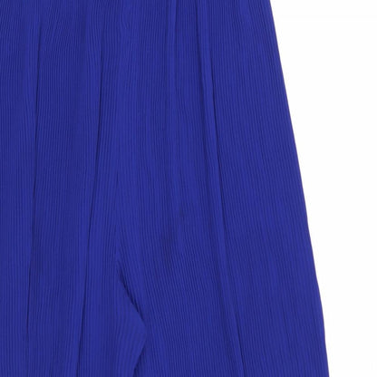 Womens UK Size 4 Zara Regular Fit  Blue Trousers