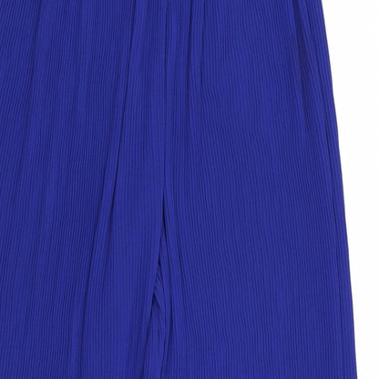 Womens UK Size 4 Zara Regular Fit  Blue Trousers