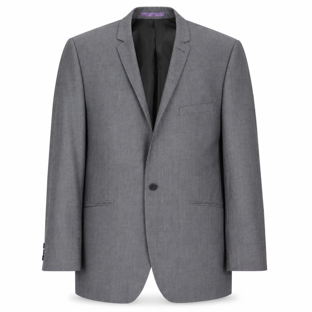 Front view of Burtons Menswear men’s grey jacket blazer, size 40