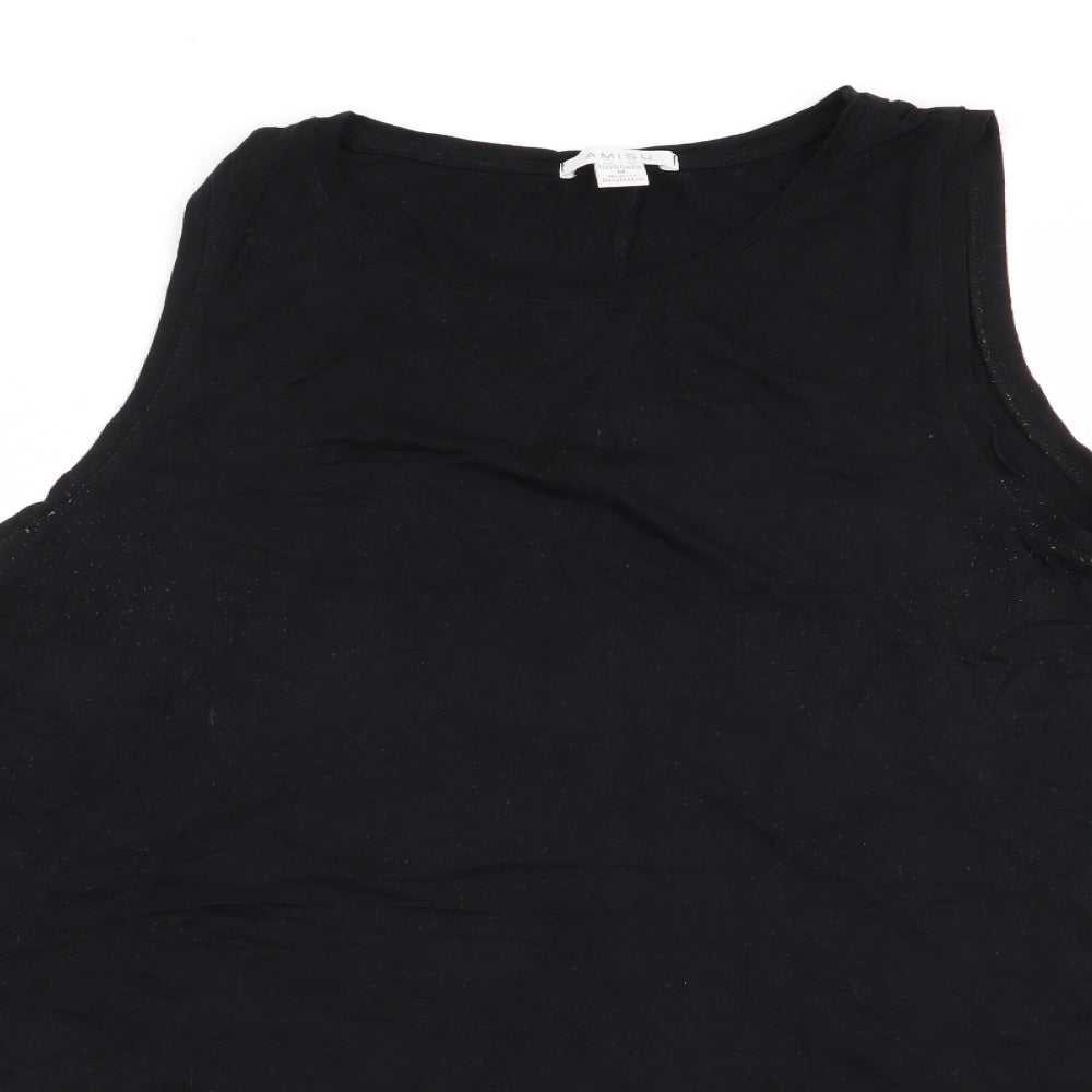 Womens UK Size M Amisu Black Basic Tank