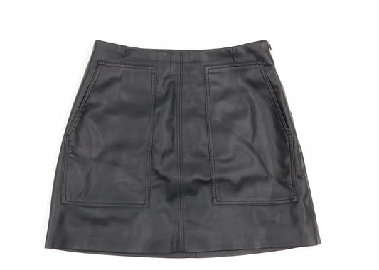 H&M Womens Black   Flare Skirt Size 12
