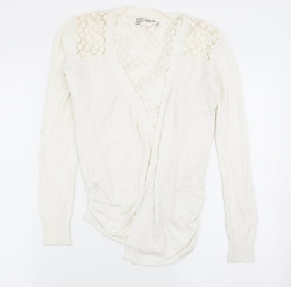 Womens UK Size M vouley vous White Cardigan Jumper