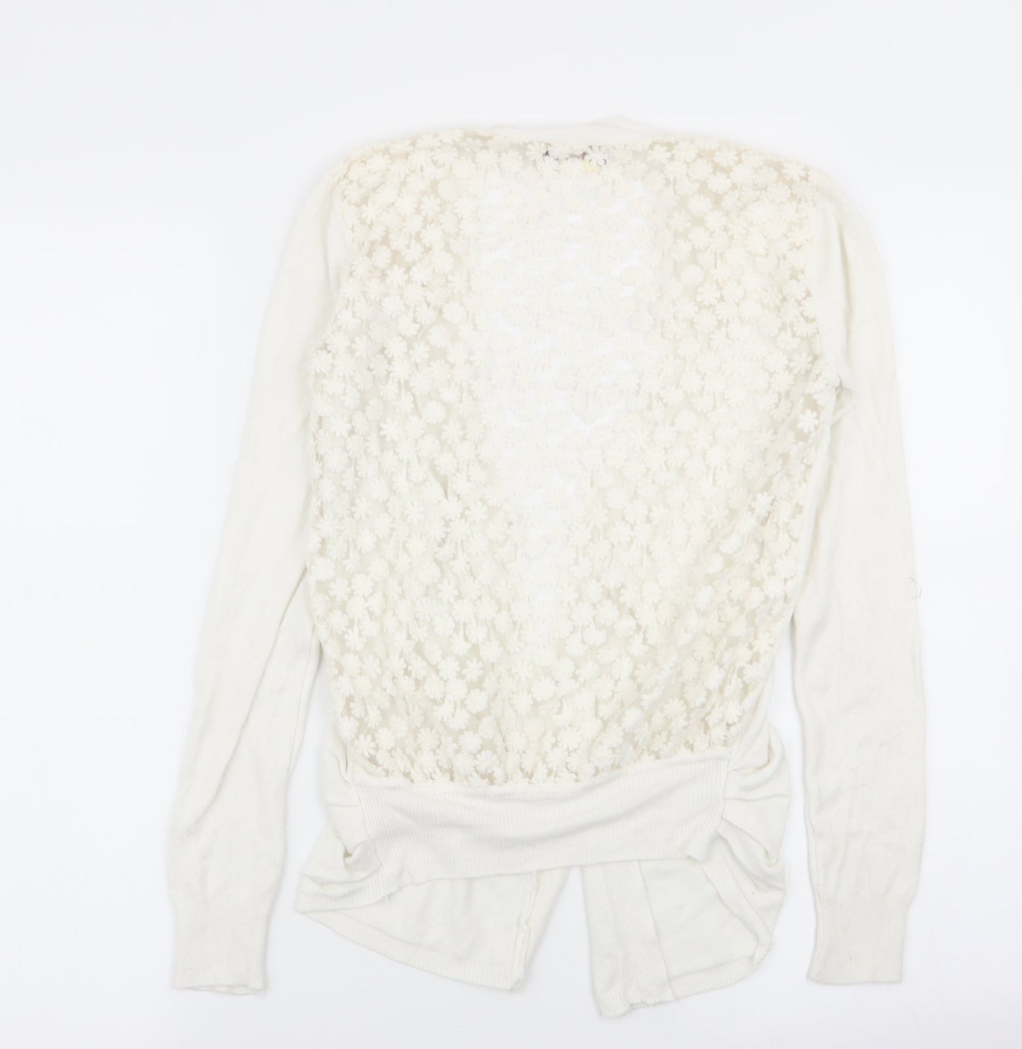 Womens UK Size M vouley vous White Cardigan Jumper