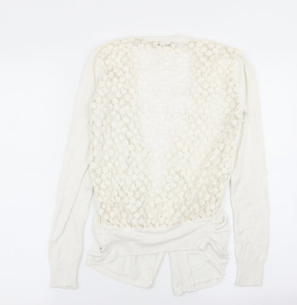 Womens UK Size M vouley vous White Cardigan Jumper