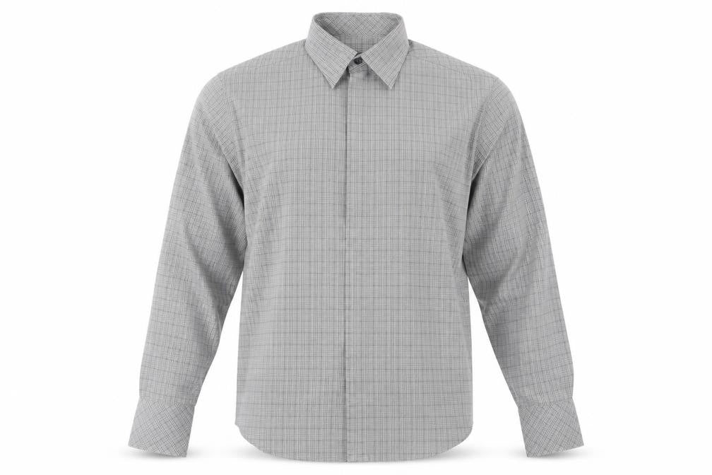 NEXT Mens Grey Check   Button-Up Size M
