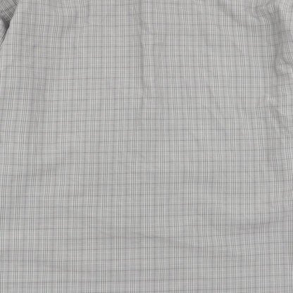 NEXT Mens Grey Check   Button-Up Size M