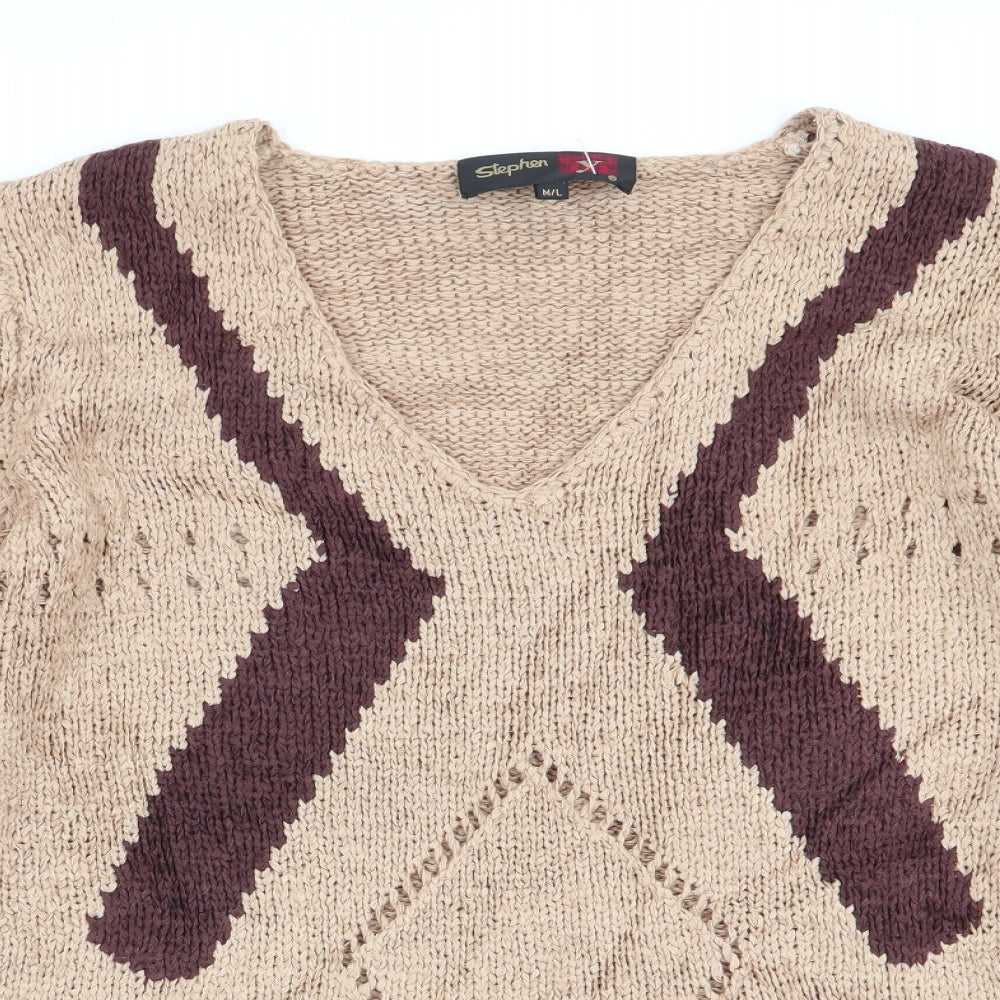 Womens UK Size M stephen Beige Pullover Jumper