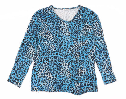 Additional front view of shi sheng women’s multicoloured animal print basic t-shirt, size L