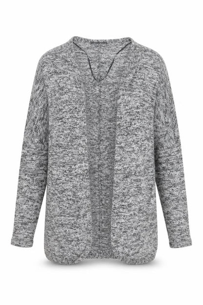 Front view of Primark women’s grey cardigan jumper, size XS