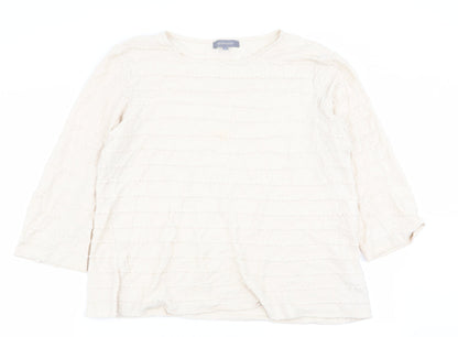 Womens UK Size 14 Principles Beige Basic T-Shirt