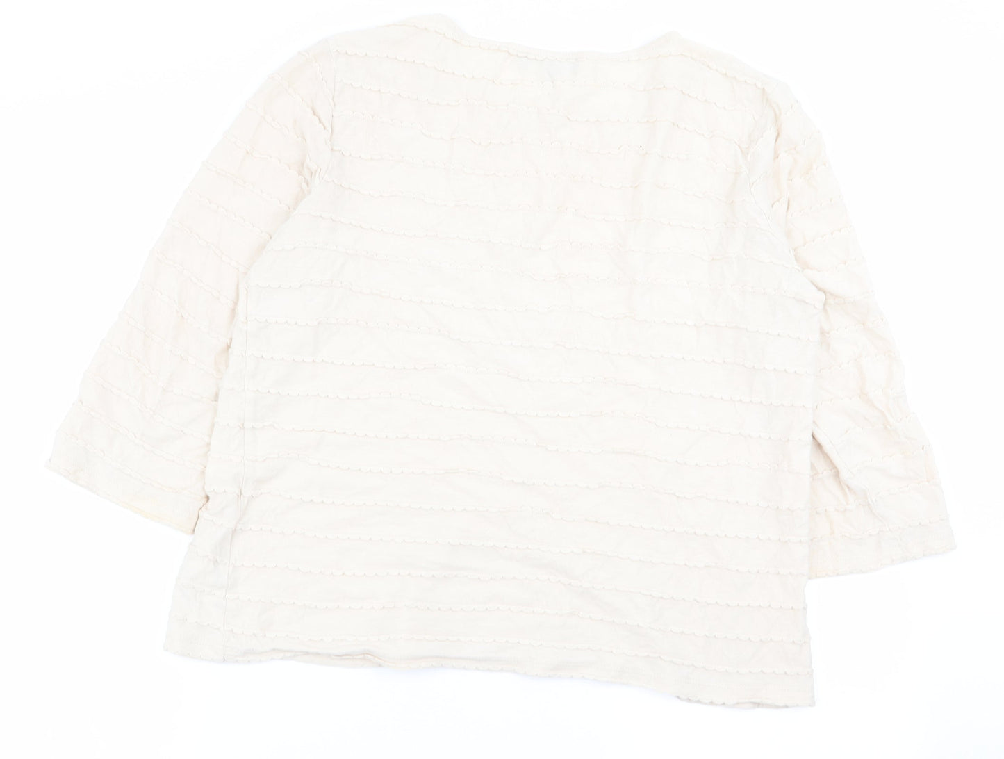 Womens UK Size 14 Principles Beige Basic T-Shirt
