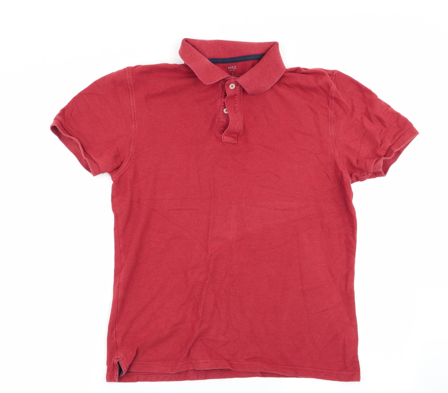 M&S Mens Orange    Polo Size S