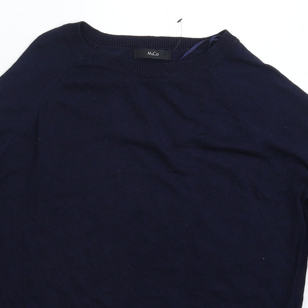 Womens UK Size 8 M&Co Blue Pullover Jumper